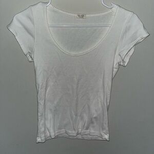 Women’s White Brandy Melville Scoop Top